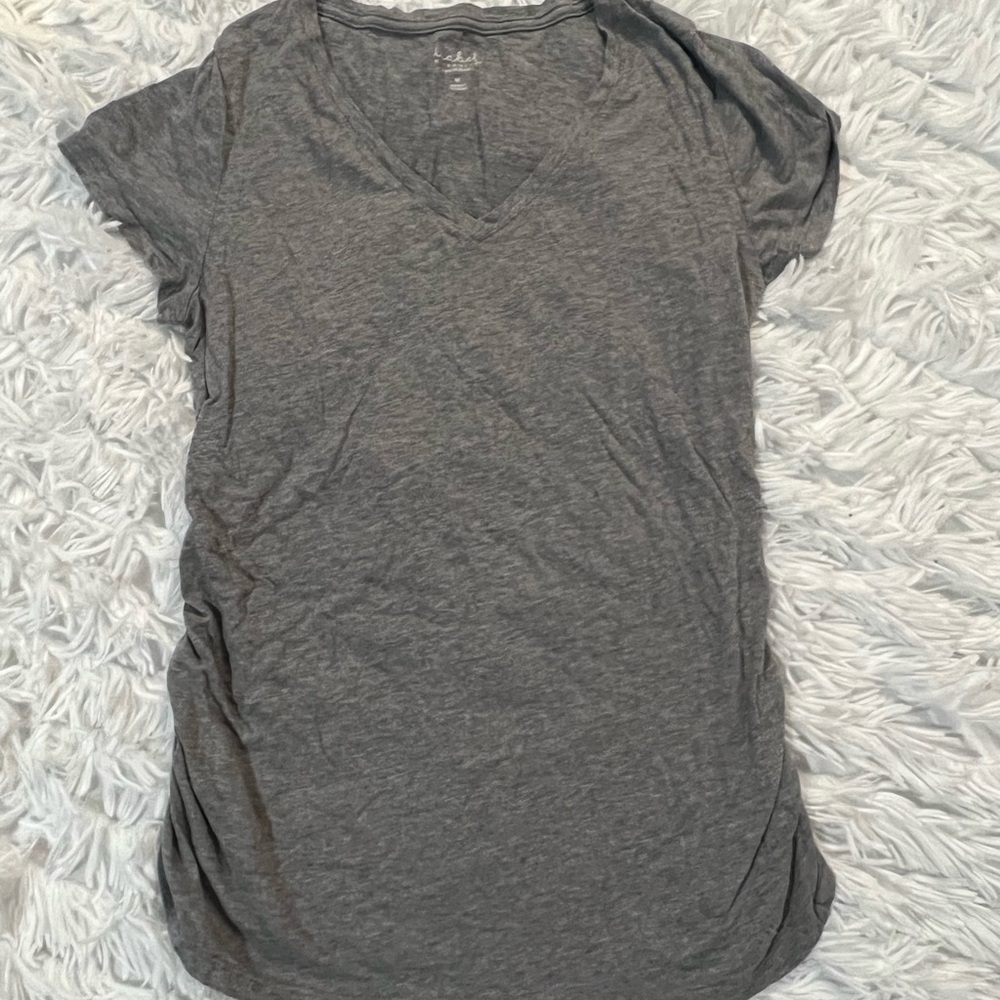 Isabel Maternity Rouched V-Neck Shirt